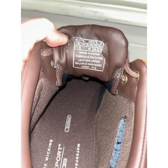 Rockport Shoes Men Size 11.5 M Brown Hydro Shield Waterproof Leather TruTECH - Picture 7 of 9